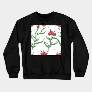 Elegance Seamless pattern with flowers Crewneck Sweatshirt